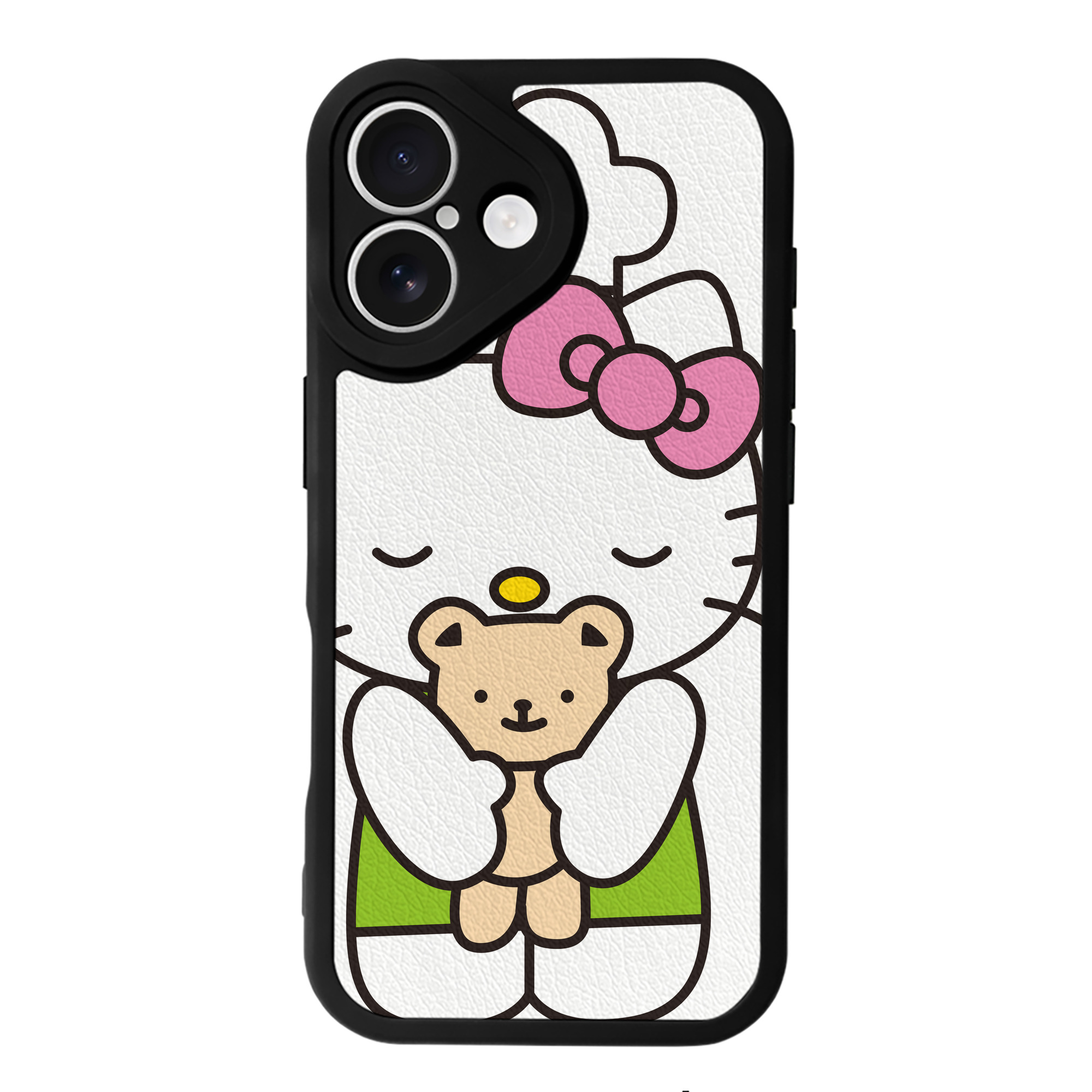 （画像用） Hello Kitty ハローキティ 【iPhone 16シリーズ対応】シリコンスマホケース（レザー調） 材質：シリコン